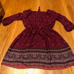 Red long sleeve dress